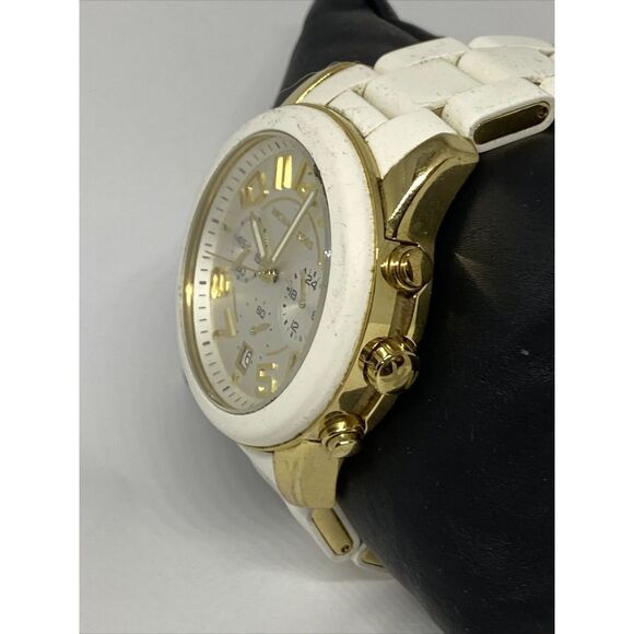 Michael Kors Mercer MK-5889 Womens White Silicone Analog Dial Quartz Watch VK426 - Picture 4 of 12